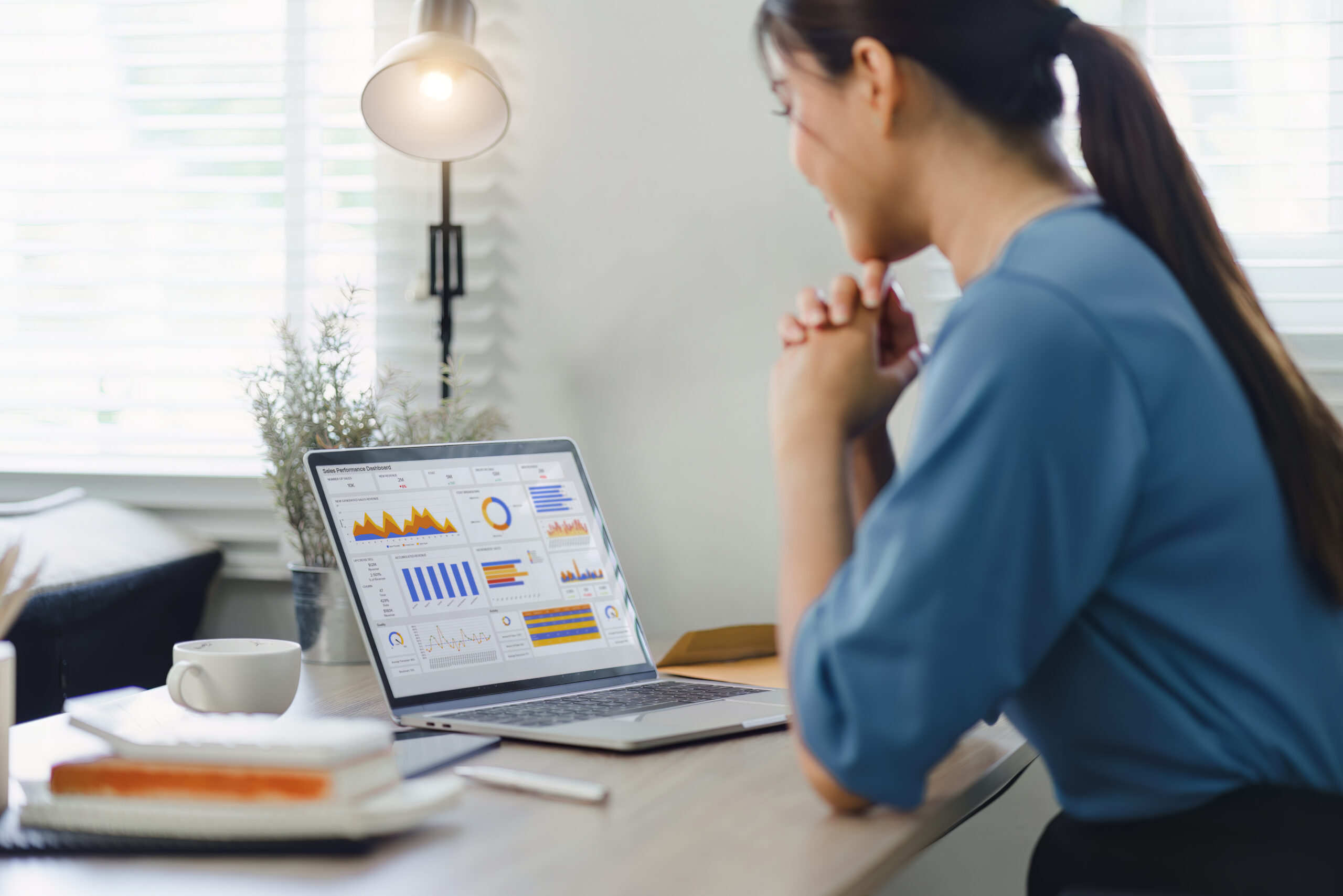 Woman Analyzing Marketing Data